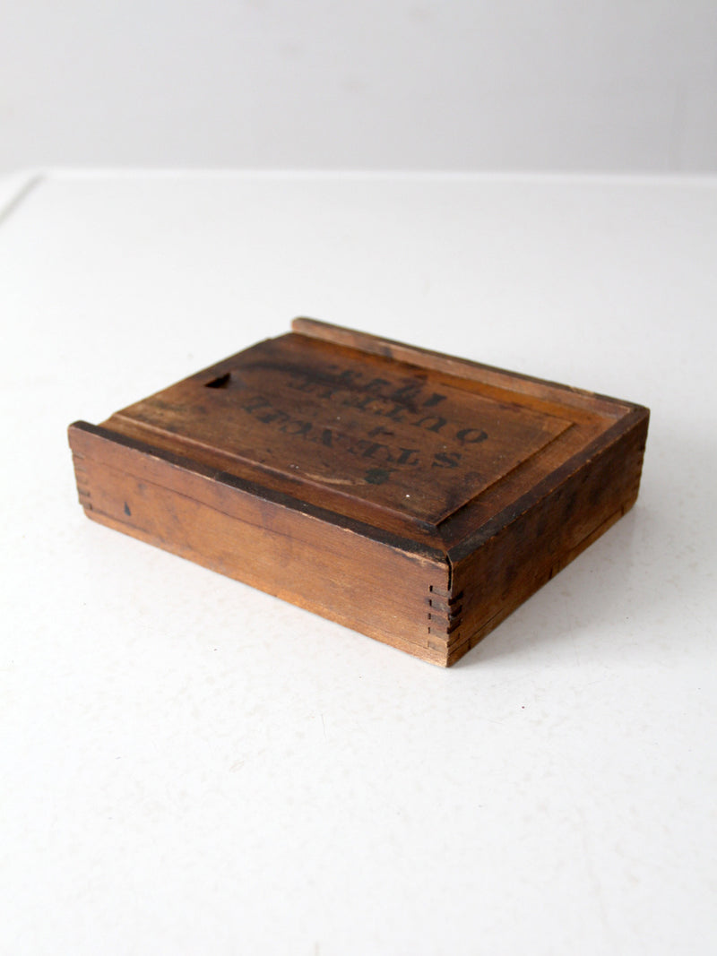 1920s brass stencil set with box