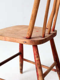 vintage 1930s spindle back children's wood chair