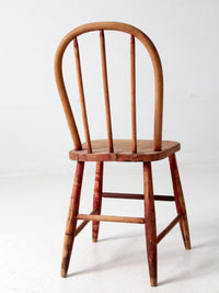 vintage 1930s spindle back children's wood chair