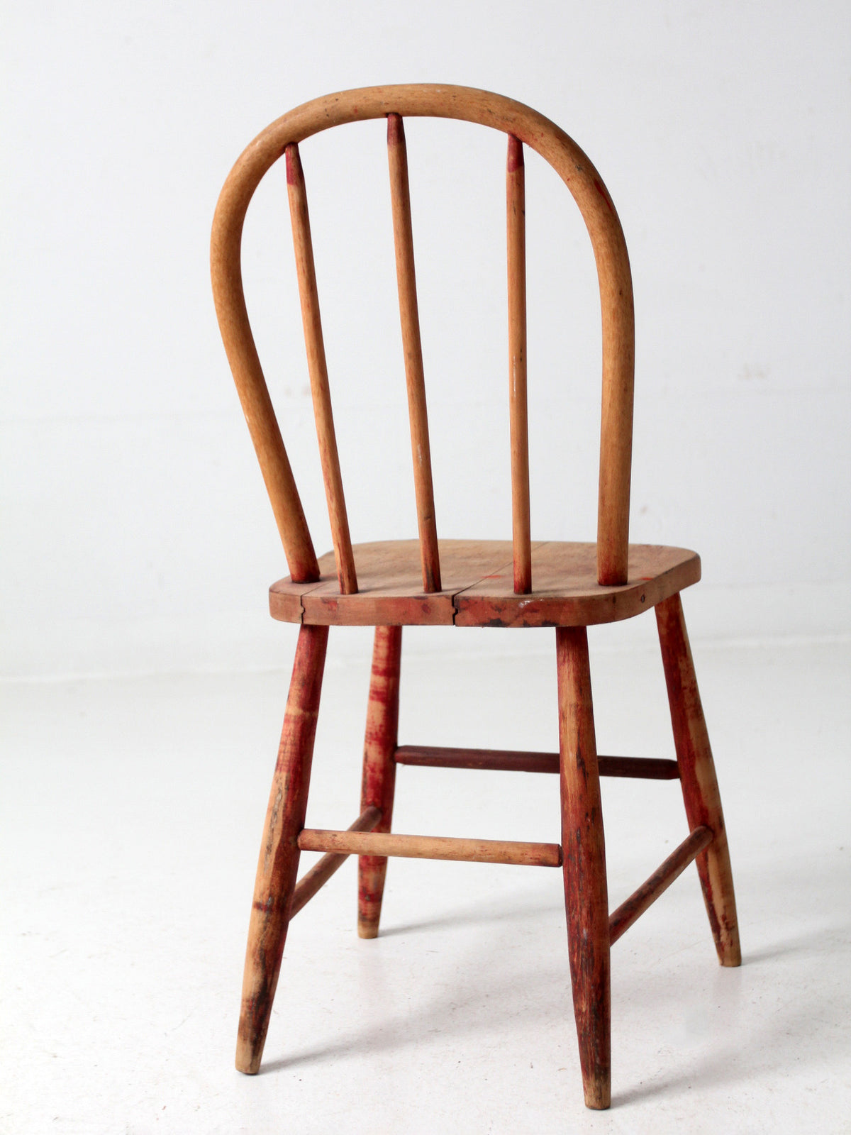 vintage 1930s spindle back children's wood chair