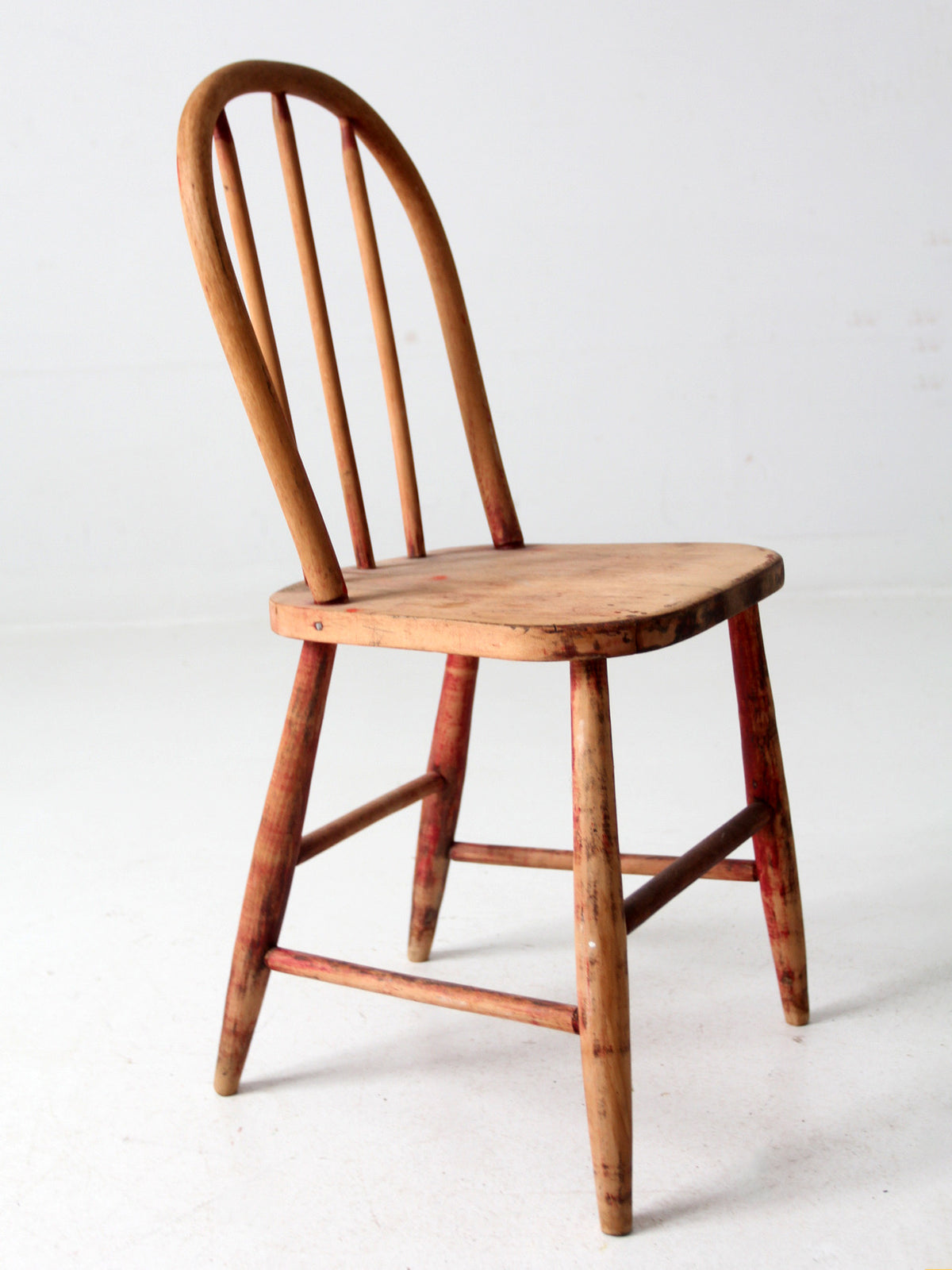 vintage 1930s spindle back children's wood chair