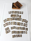 1920s brass stencil set with box