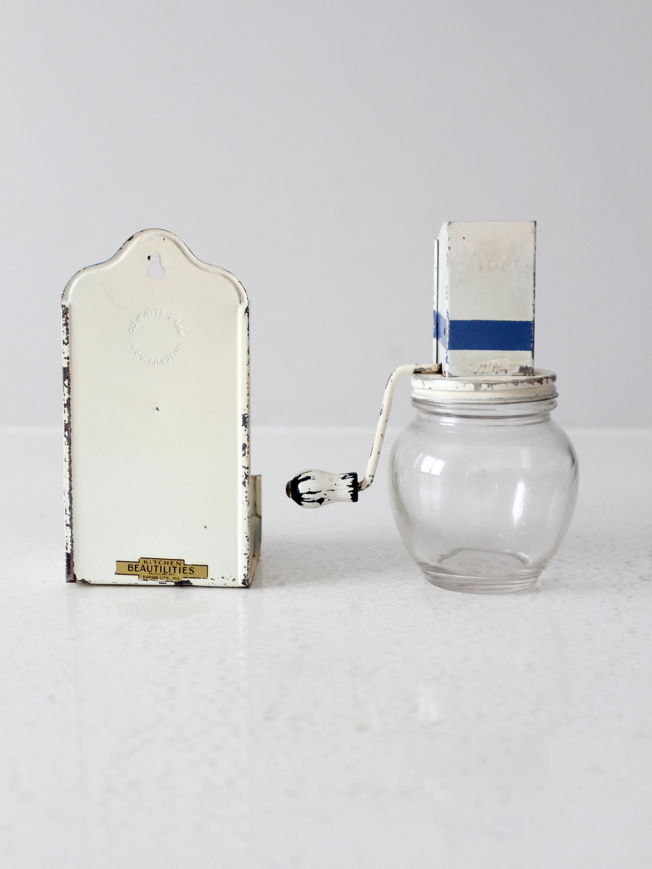 vintage enamel kitchen set by Kitchen Beautilities circa 1930s - 1940s