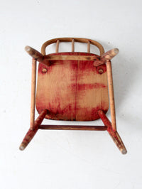 vintage 1930s spindle back children's wood chair