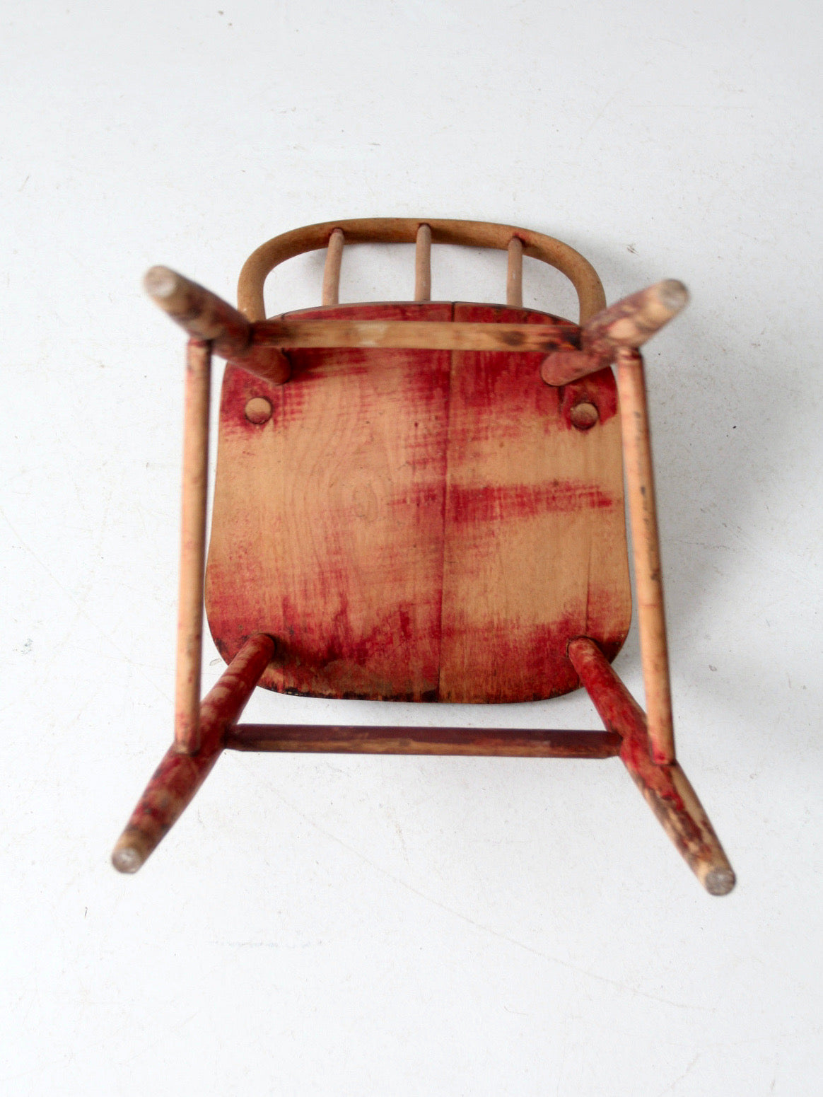 vintage 1930s spindle back children's wood chair
