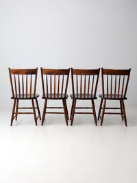 set of four vintage American Windsor dining chairs