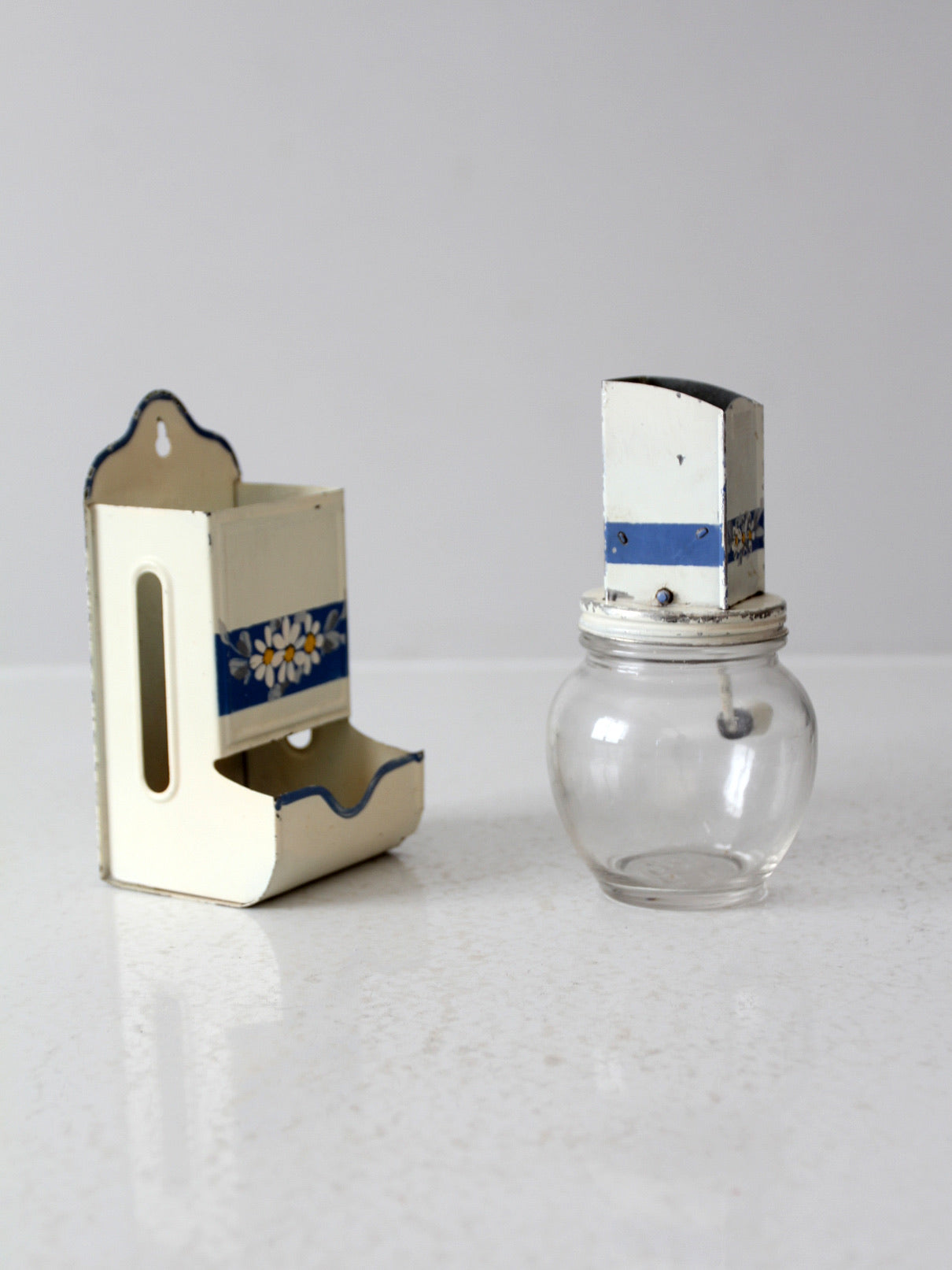 vintage enamel kitchen set by Kitchen Beautilities circa 1930s - 1940s