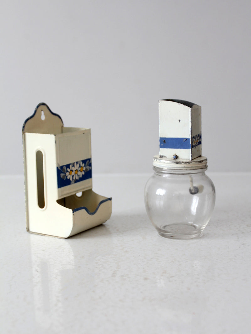 vintage enamel kitchen set by Kitchen Beautilities circa 1930s - 1940s