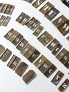 1920s brass stencil set with box