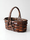 vintage handwoven basket