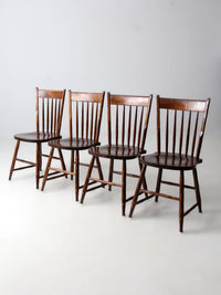 set of four vintage American Windsor dining chairs