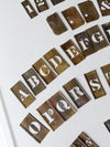 1920s brass stencil set with box