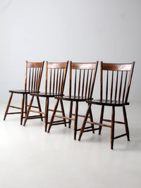 set of four vintage American Windsor dining chairs