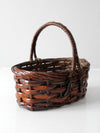 vintage handwoven basket
