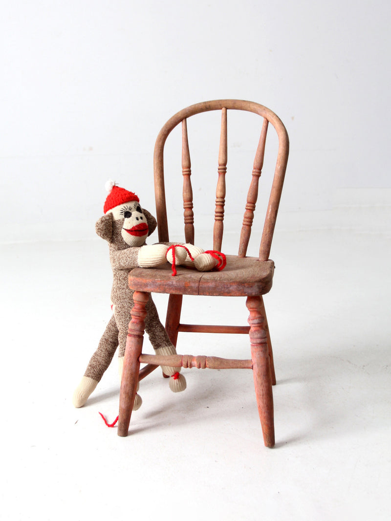 antique children's spindle back chair