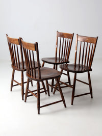 set of four vintage American Windsor dining chairs