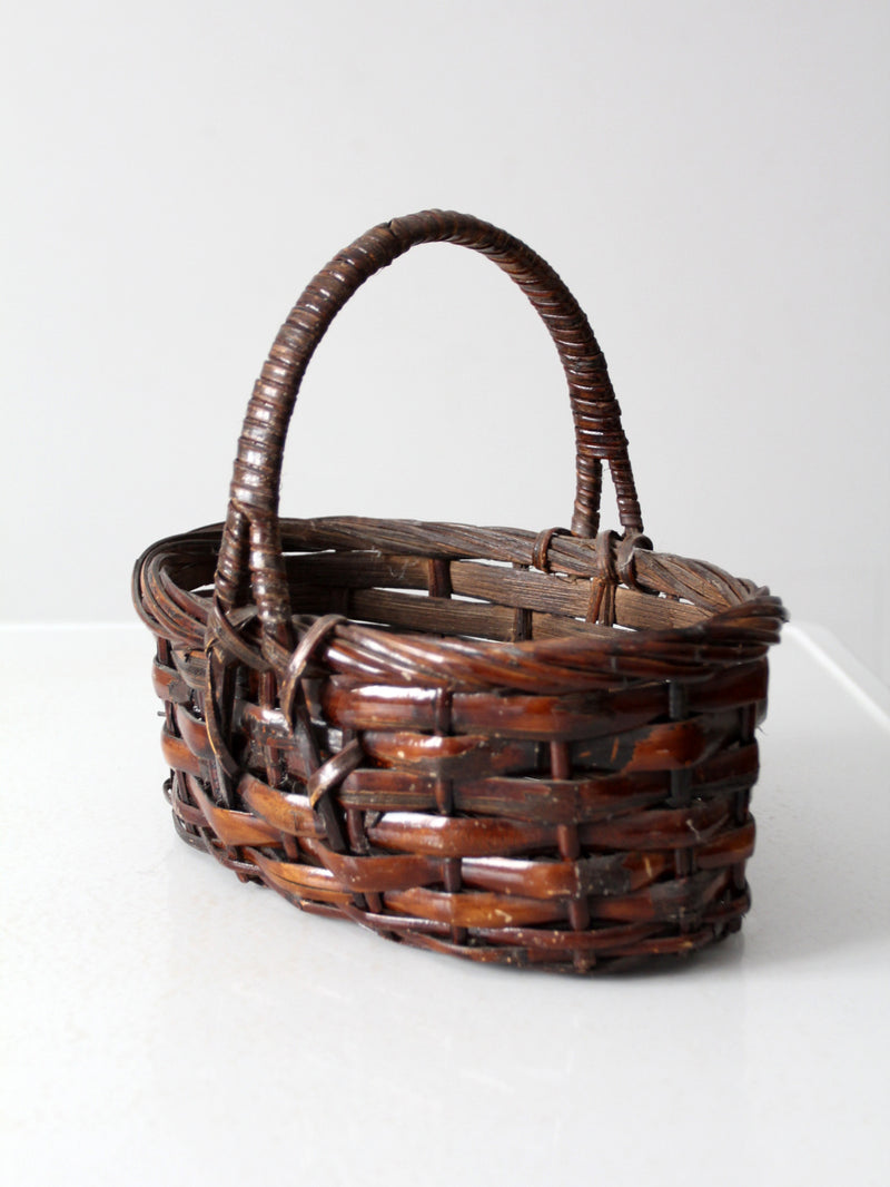 vintage handwoven basket
