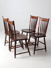 set of four vintage American Windsor dining chairs