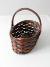 vintage handwoven basket