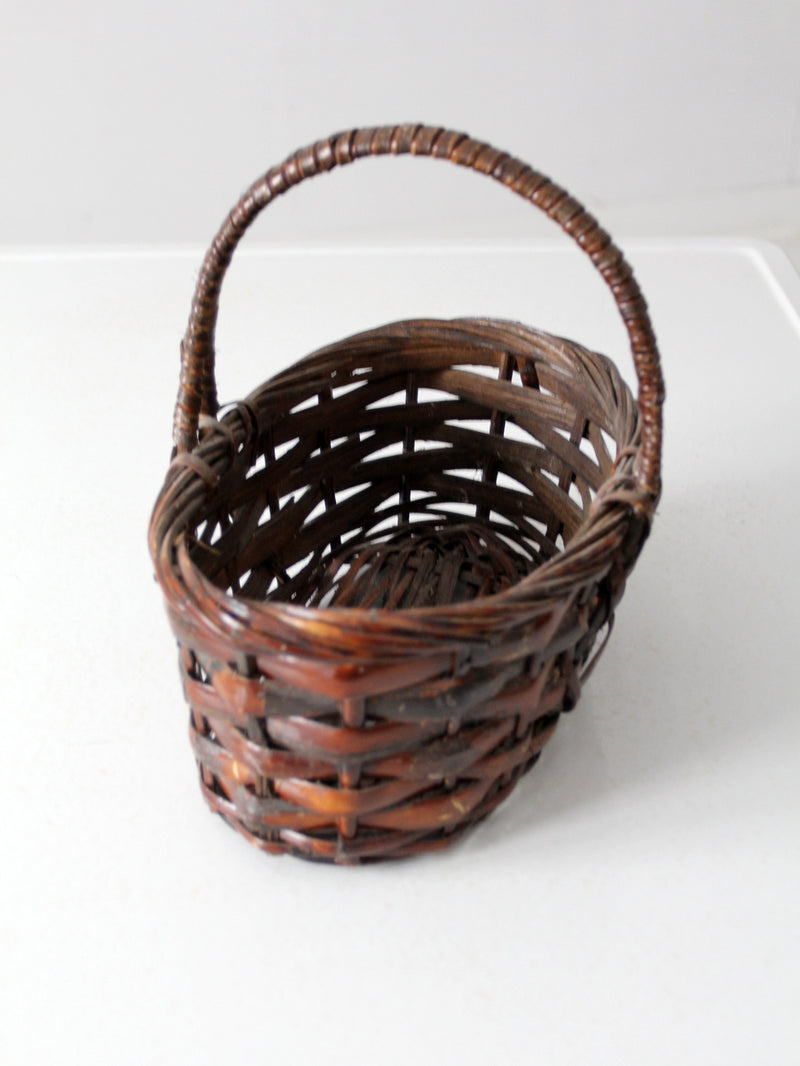 vintage handwoven basket