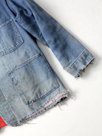 vintage distressed denim chore coat