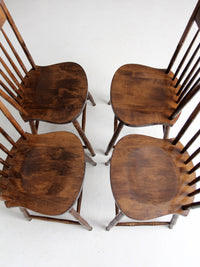 set of four vintage American Windsor dining chairs
