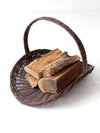 vintage wicker firewood basket
