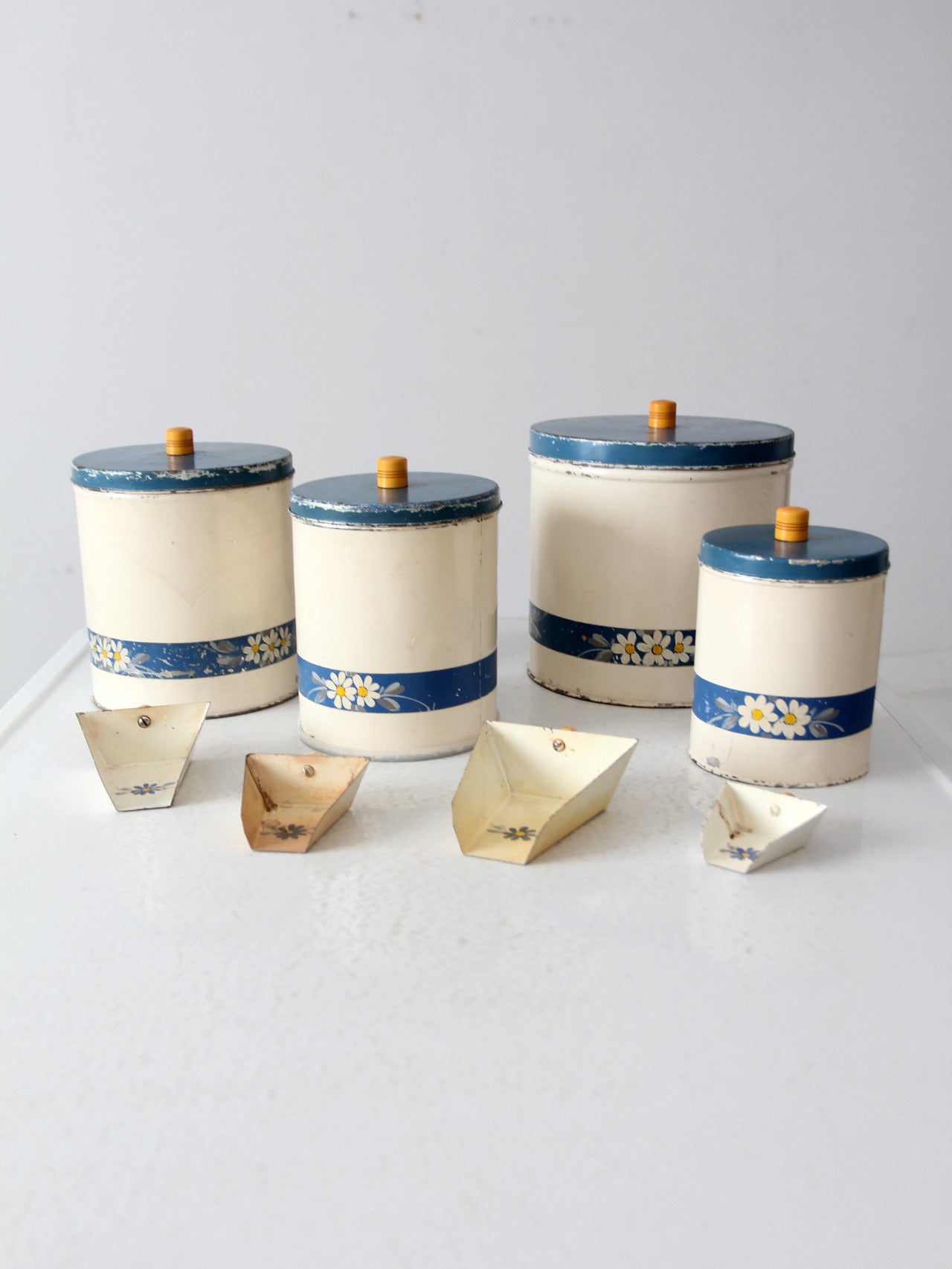 vintage enamel kitchen set by Kitchen Beautilities circa 1930s - 1940s