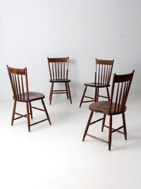 set of four vintage American Windsor dining chairs