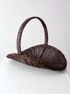vintage wicker firewood basket
