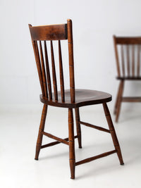 set of four vintage American Windsor dining chairs