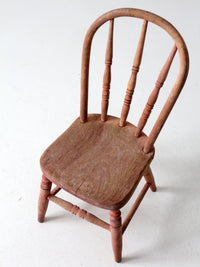 antique children's spindle back chair