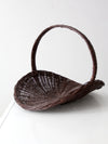 vintage wicker firewood basket