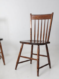 set of four vintage American Windsor dining chairs
