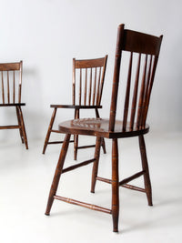 set of four vintage American Windsor dining chairs