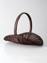 vintage wicker firewood basket