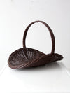 vintage wicker firewood basket