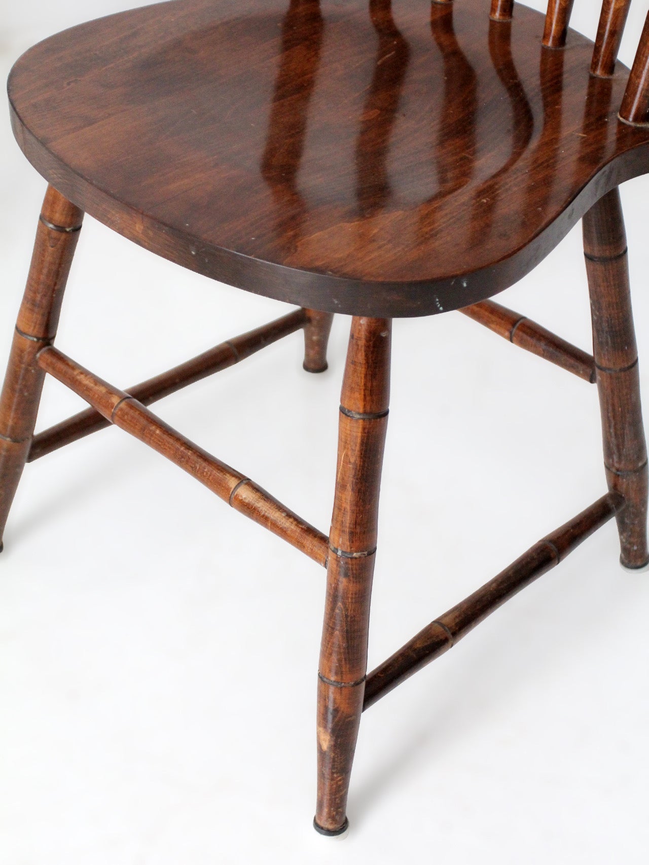 set of four vintage American Windsor dining chairs