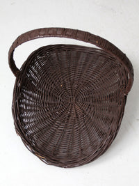 vintage wicker firewood basket