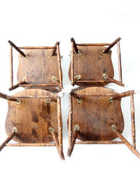 set of four vintage American Windsor dining chairs