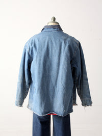 vintage distressed denim chore coat