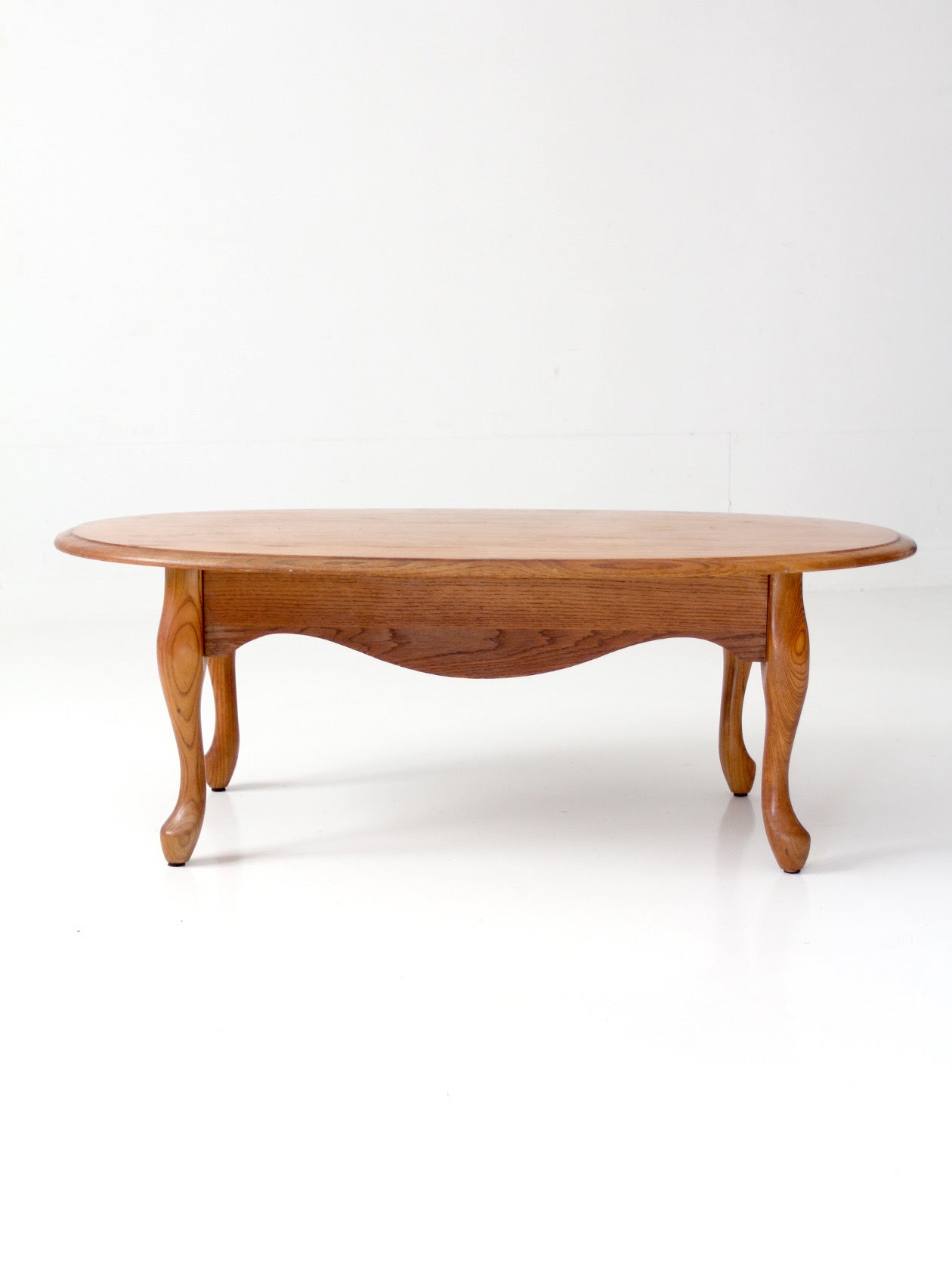vintage oval oak French Provincial coffee table