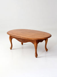 vintage oval oak French Provincial coffee table