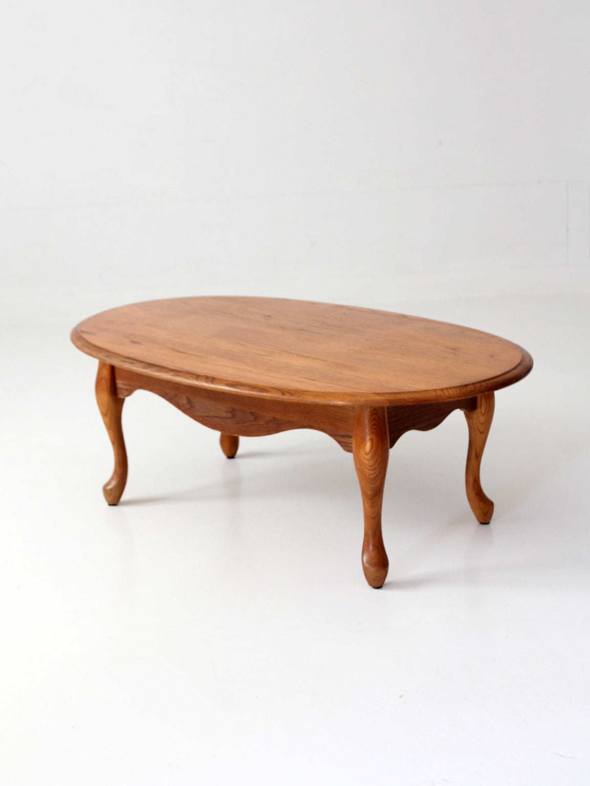 vintage oval oak French Provincial coffee table