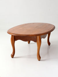vintage oval oak French Provincial coffee table