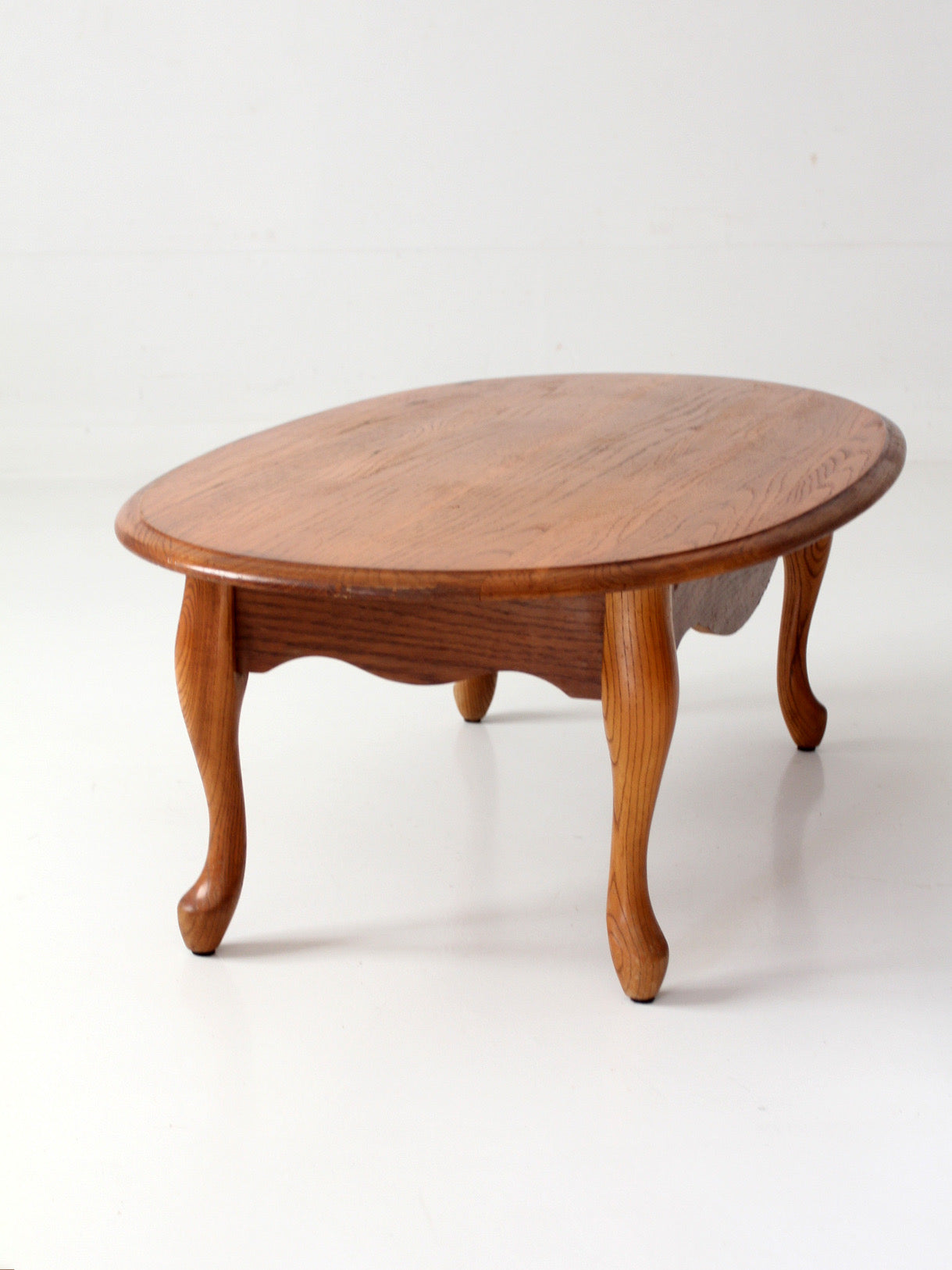 vintage oval oak French Provincial coffee table