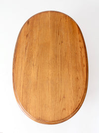 vintage oval oak French Provincial coffee table