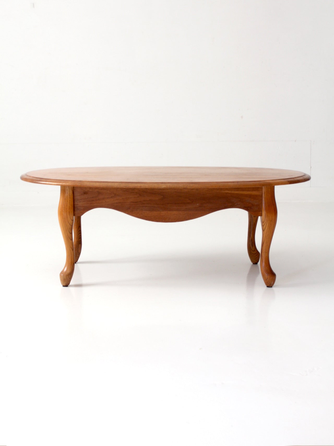 vintage oval oak French Provincial coffee table