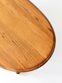 vintage oval oak French Provincial coffee table