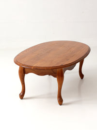 vintage oval oak French Provincial coffee table